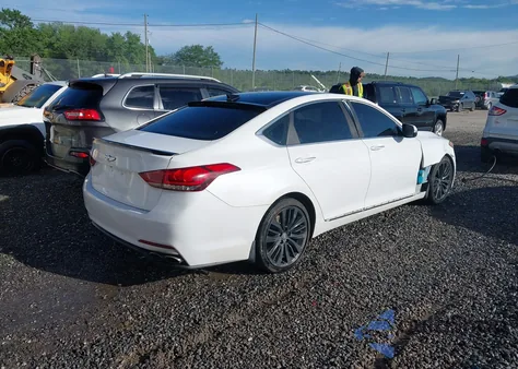 2015 Hyundai Genesis 5.0 из США, поврежденный, VIN KMHGN4JF1FU091836